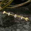 2ctw Pear and Marquise Cut Gold Tone Simple Bangle