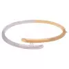 Round Cut Two Tone Matte Bypass Bangle