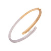 Round Cut Two Tone Matte Bypass Bangle