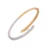 Round Cut Two Tone Matte Bypass Bangle