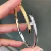 Round Cut Two Tone Matte Bypass Bangle