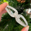 12ctw Baguette Cut White Sapphire Infinity Knot Bangle