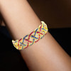 22ctw Sapphrie and Ruby Intertwined Vintage Wide Bracelet