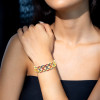 22ctw Sapphrie and Ruby Intertwined Vintage Wide Bracelet