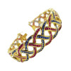 22ctw Sapphrie and Ruby Intertwined Vintage Wide Bracelet