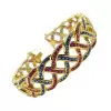 22ctw Sapphrie and Ruby Intertwined Vintage Wide Bracelet