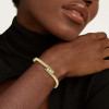 2ctw Round Cut Gold Tone Bypass Bangle Bracelet