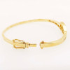 2ctw Round Cut Gold Tone Bypass Bangle Bracelet