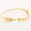 2ctw Round Cut Gold Tone Bypass Bangle Bracelet