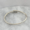 2ctw Round Cut Gold Tone Bypass Bangle Bracelet