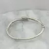 2ctw Round Cut Gold Tone Bypass Bangle Bracelet