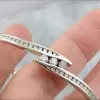 2ctw Round Cut Gold Tone Bypass Bangle Bracelet