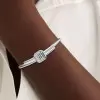 5ct Asscher Cut White Sapphire Simple Bypass Bangle