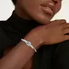 5ct Asscher Cut White Sapphire Simple Bypass Bangle
