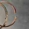 Baguette Cut Multicolor Sapphire Stackable Bangle