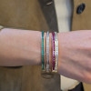 Baguette Cut Multicolor Sapphire Stackable Bangle