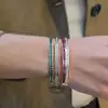 Baguette Cut Multicolor Sapphire Stackable Bangle