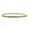 Baguette Cut Multicolor Sapphire Stackable Bangle