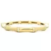 Channel Set White Sapphire Matte Bamboo Bangle