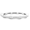 Channel Set White Sapphire Matte Bamboo Bangle