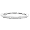 Channel Set White Sapphire Matte Bamboo Bangle