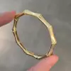 Channel Set White Sapphire Matte Bamboo Bangle