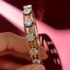 8ctw Round Cut Two Tone Modern Vintage Inspired Bangle