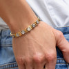 8ctw Round Cut Two Tone Modern Vintage Inspired Bangle