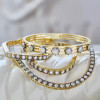 8ctw Round Cut Two Tone Modern Vintage Inspired Bangle