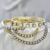 8ctw Round Cut Two Tone Modern Vintage Inspired Bangle