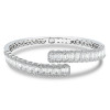 11ctw Emerald Cut White Sapphire Bypass Bangle