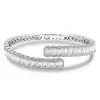 11ctw Emerald Cut White Sapphire Bypass Bangle