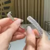 11ctw Emerald Cut White Sapphire Bypass Bangle