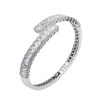 11ctw Emerald Cut White Sapphire Bypass Bangle