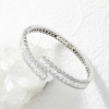11ctw Emerald Cut White Sapphire Bypass Bangle