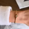1.5ct Pear Cut Modern Simple Serpent Bangle