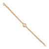 2.7ct Round Cut Pendant Link Chain Bracelet