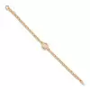2.7ct Round Cut Pendant Link Chain Bracelet