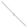 2.7ct Round Cut Pendant Link Chain Bracelet