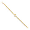 2.7ct Round Cut Pendant Link Chain Bracelet