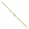 2.7ct Round Cut Pendant Link Chain Bracelet