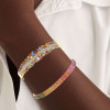 6ctw Round Cut Multicolor Sapphire Paved Rainbow Bangle
