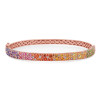 6ctw Round Cut Multicolor Sapphire Paved Rainbow Bangle