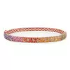 6ctw Round Cut Multicolor Sapphire Paved Rainbow Bangle