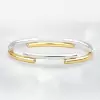 Bezel Set White Sapphire Modern Simple Bangle