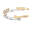 Bezel Set White Sapphire Modern Simple Bangle