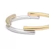 Bezel Set White Sapphire Modern Simple Bangle