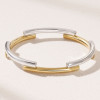 Bezel Set White Sapphire Modern Simple Bangle