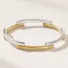 Bezel Set White Sapphire Modern Simple Bangle