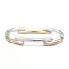 Bezel Set White Sapphire Modern Simple Bangle
